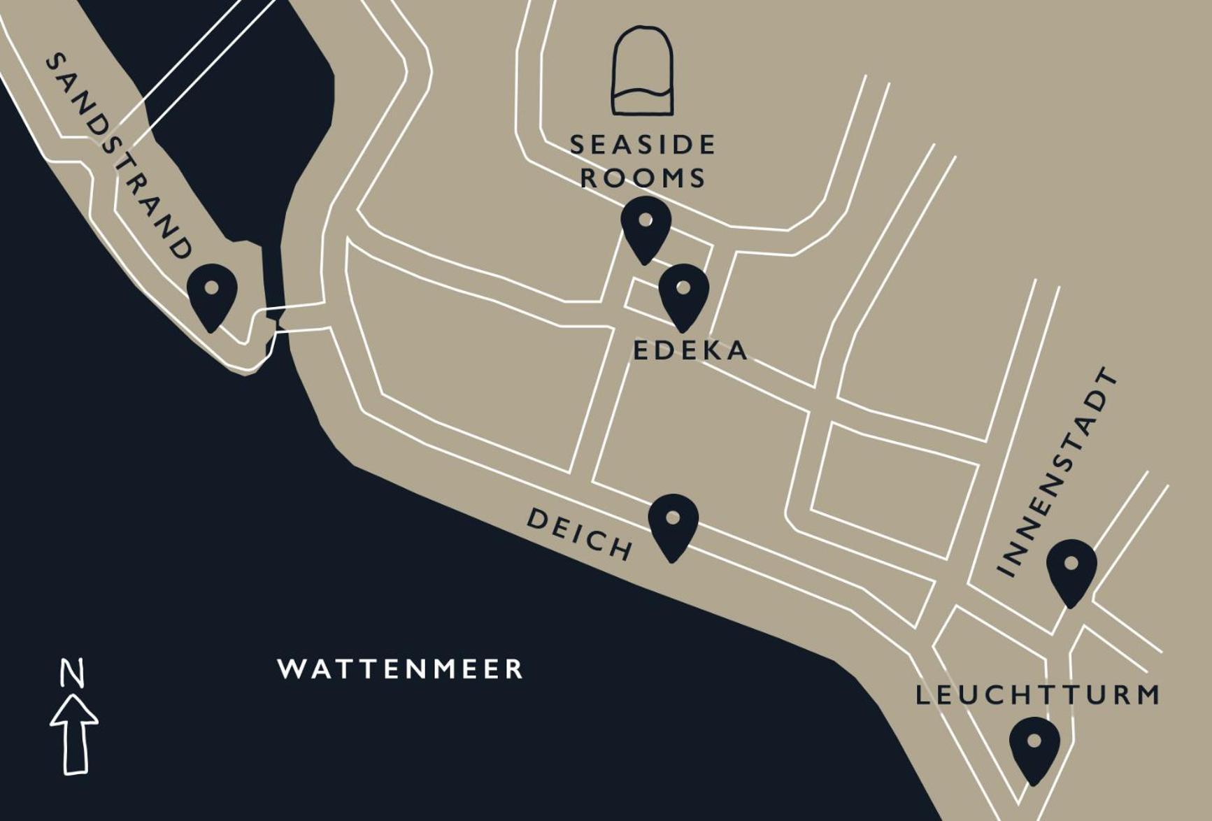 Seaside Rooms - Design-Apartment Mit Balkon & Parkplatz - Inklusive Strandkorb Direkt Am Wasser Und Spa & Sauna Saisonal Büsum Eksteriør billede
